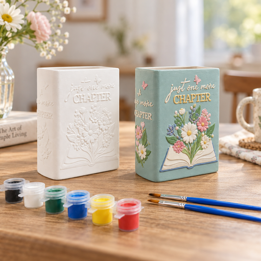 Just One More Chapter Paint-Your-Own Book Vase