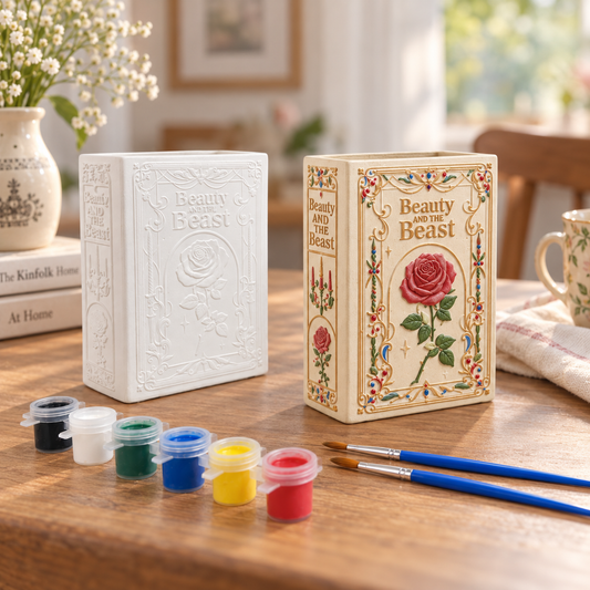 Beauty and The Beast Paint-Your-Own Book Vase