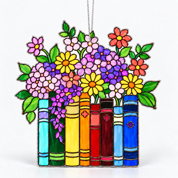 Blooming Books Acrylic Ornament
