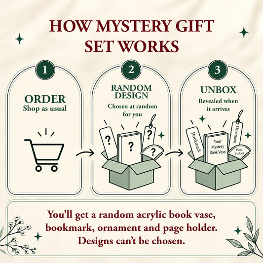 Mystery Book Vase Gift Set