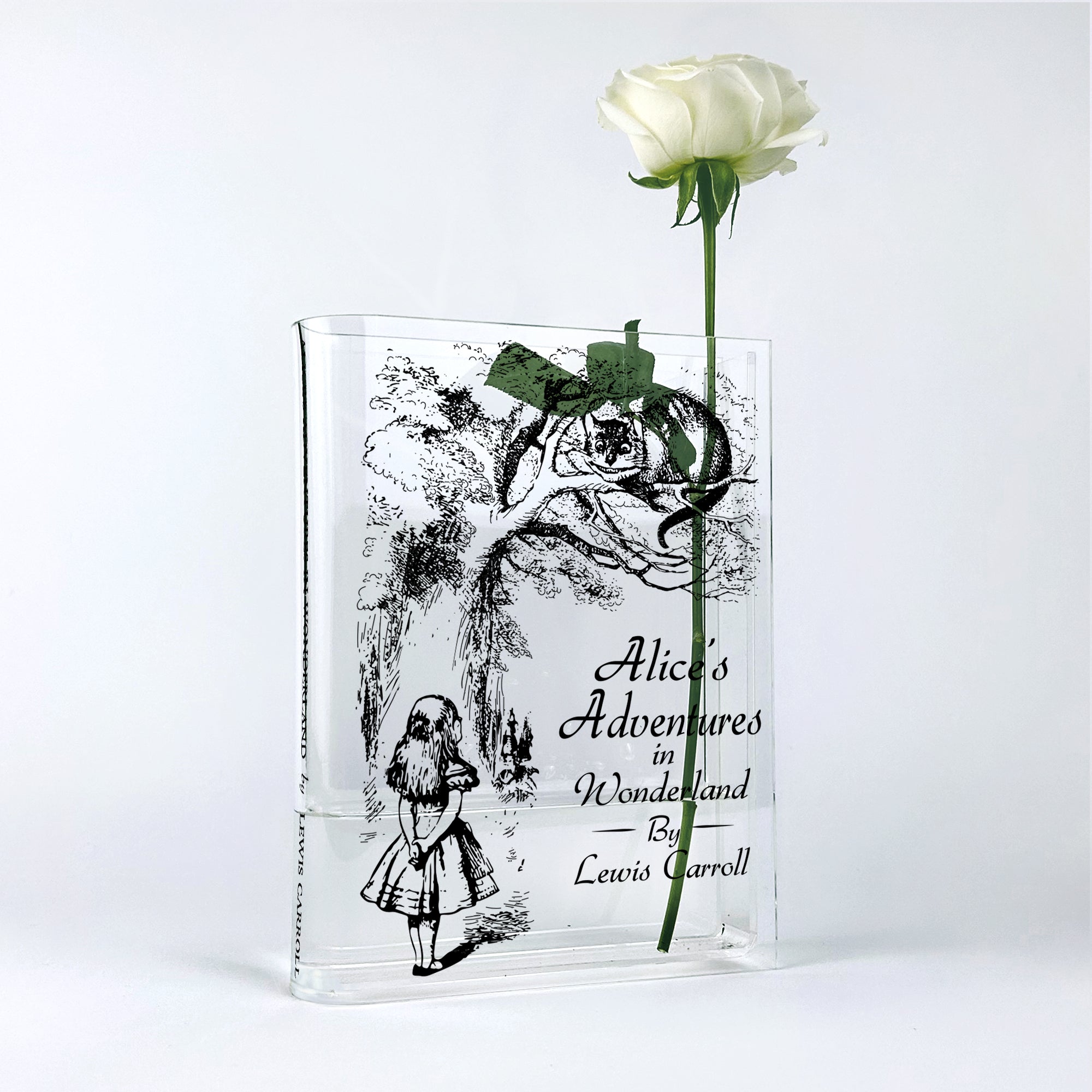 Alice's Adventures in Wonderland Acrylic Book Vase