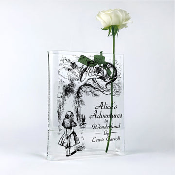 Alice's Adventures in Wonderland Acrylic Book Vase