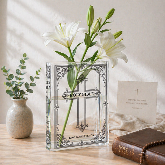 Holy Bible Christian Book Vase - I