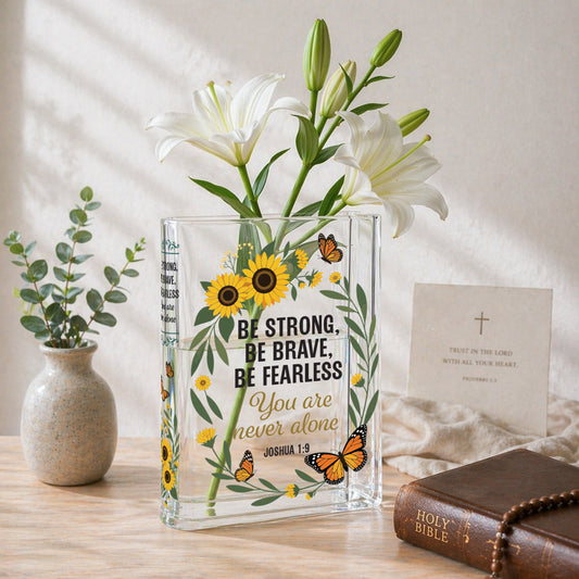 Joshua 1:9 Christian Book Vase