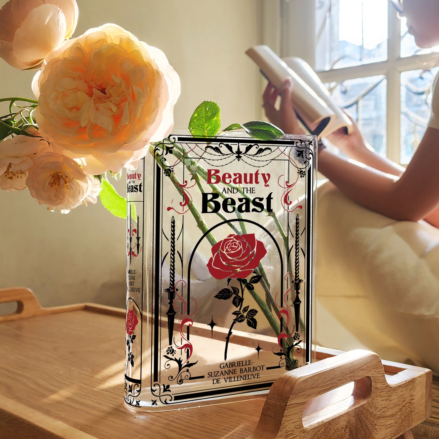 Beauty and the Beast Acrylic Book Vase - II