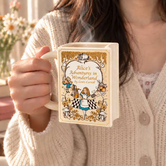 Alice's Adventures in Wonderland Book-Shaped Mug