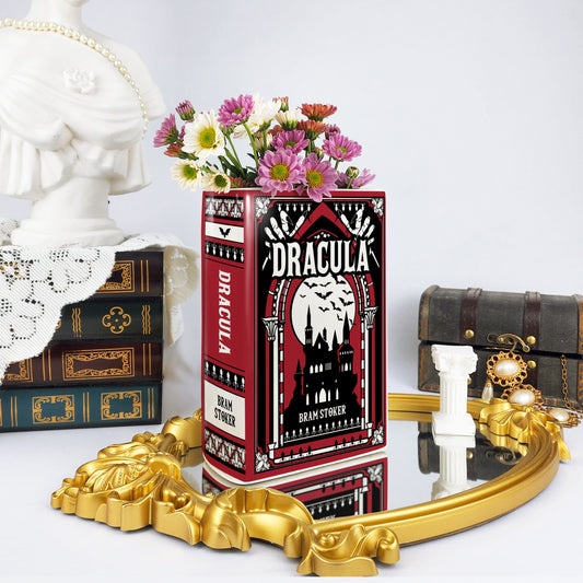 Dracula Ceramic Book Vase