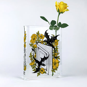 Floral Dragon Acrylic Book Vase