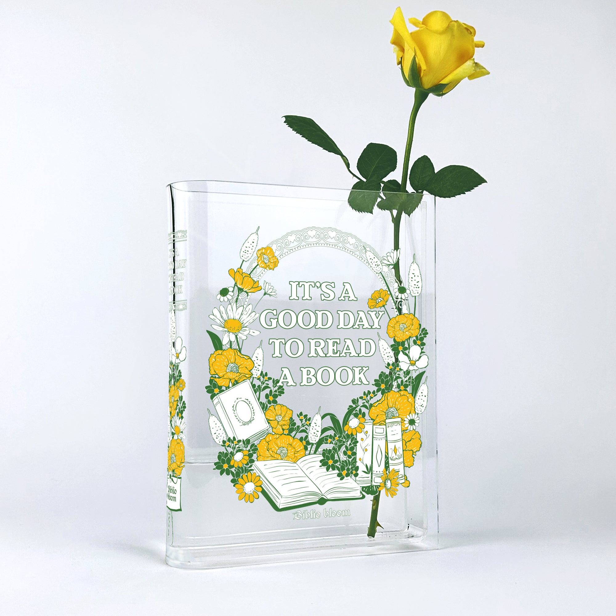 It's A Good Day To Read A Book Acrylic Book Vase - II