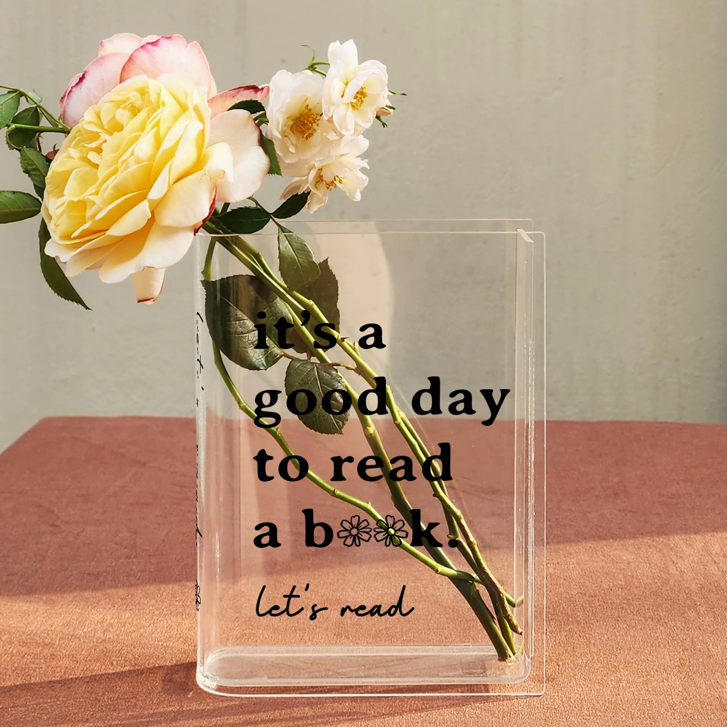 It’s A Good Day To Read A Book Acrylic Book Vase