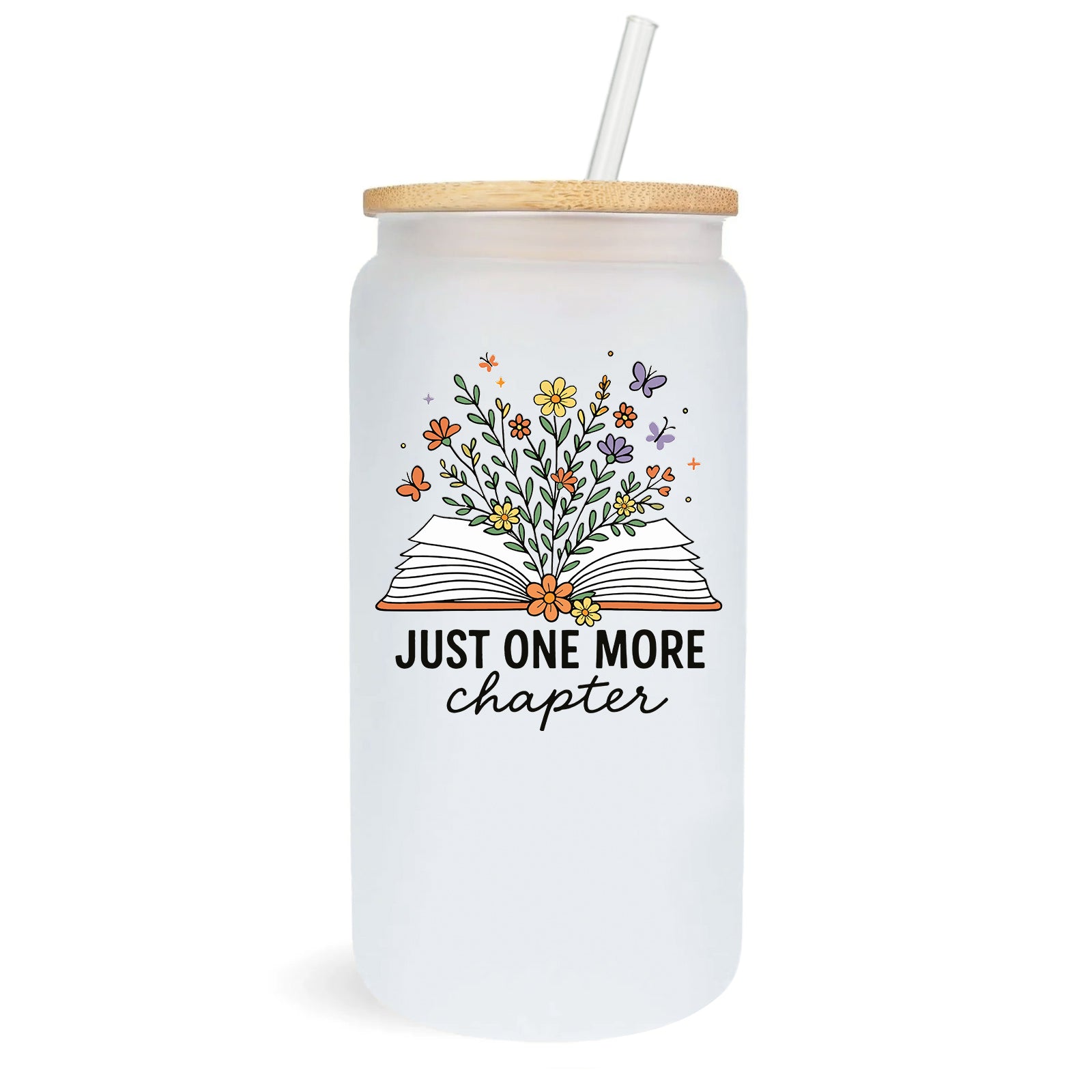Just One More Chapter Glass Tumbler