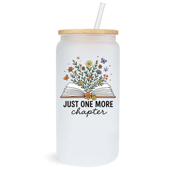 Just One More Chapter Glass Tumbler