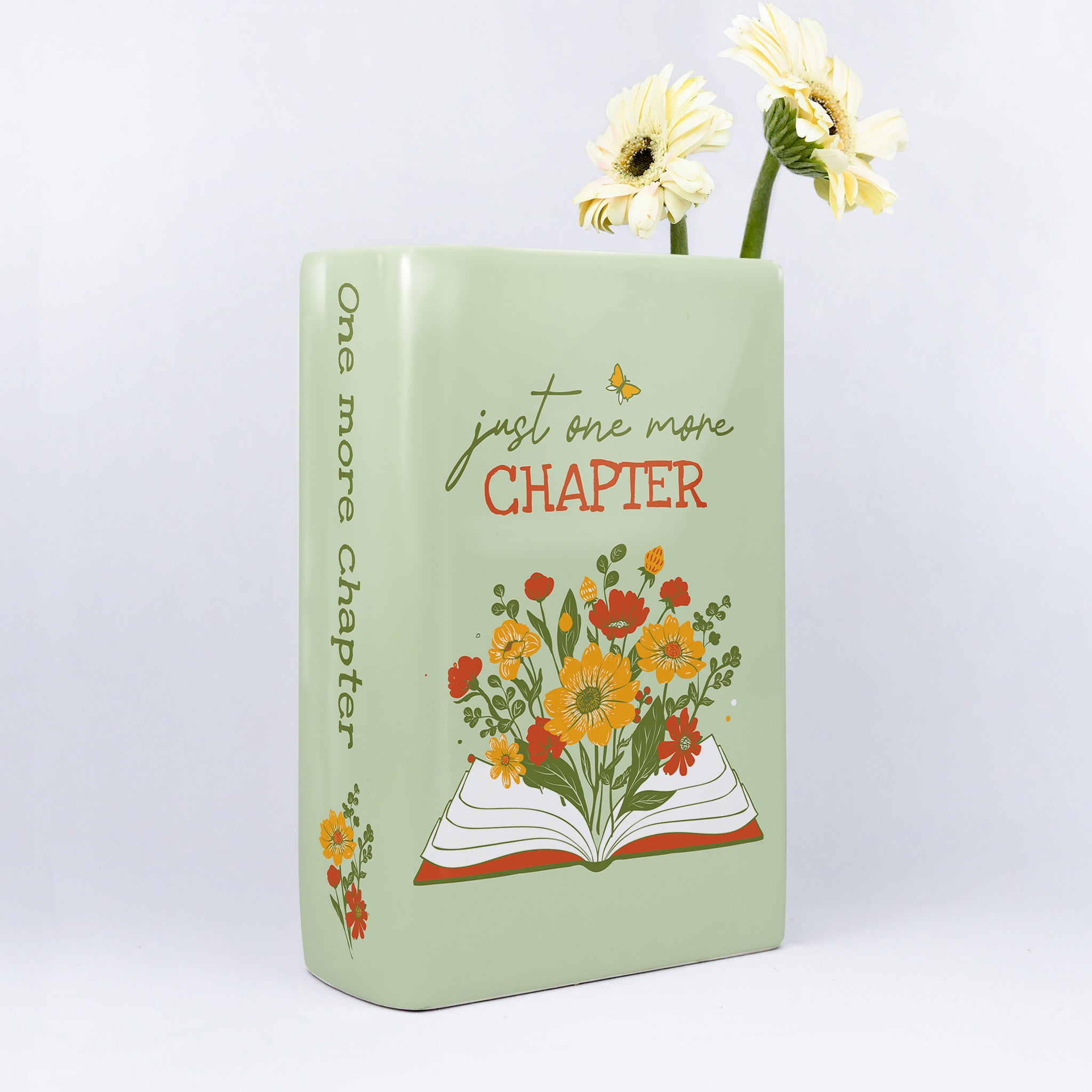 Just One More Chapter Ceramic Book Vase