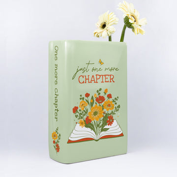 Just One More Chapter Ceramic Book Vase