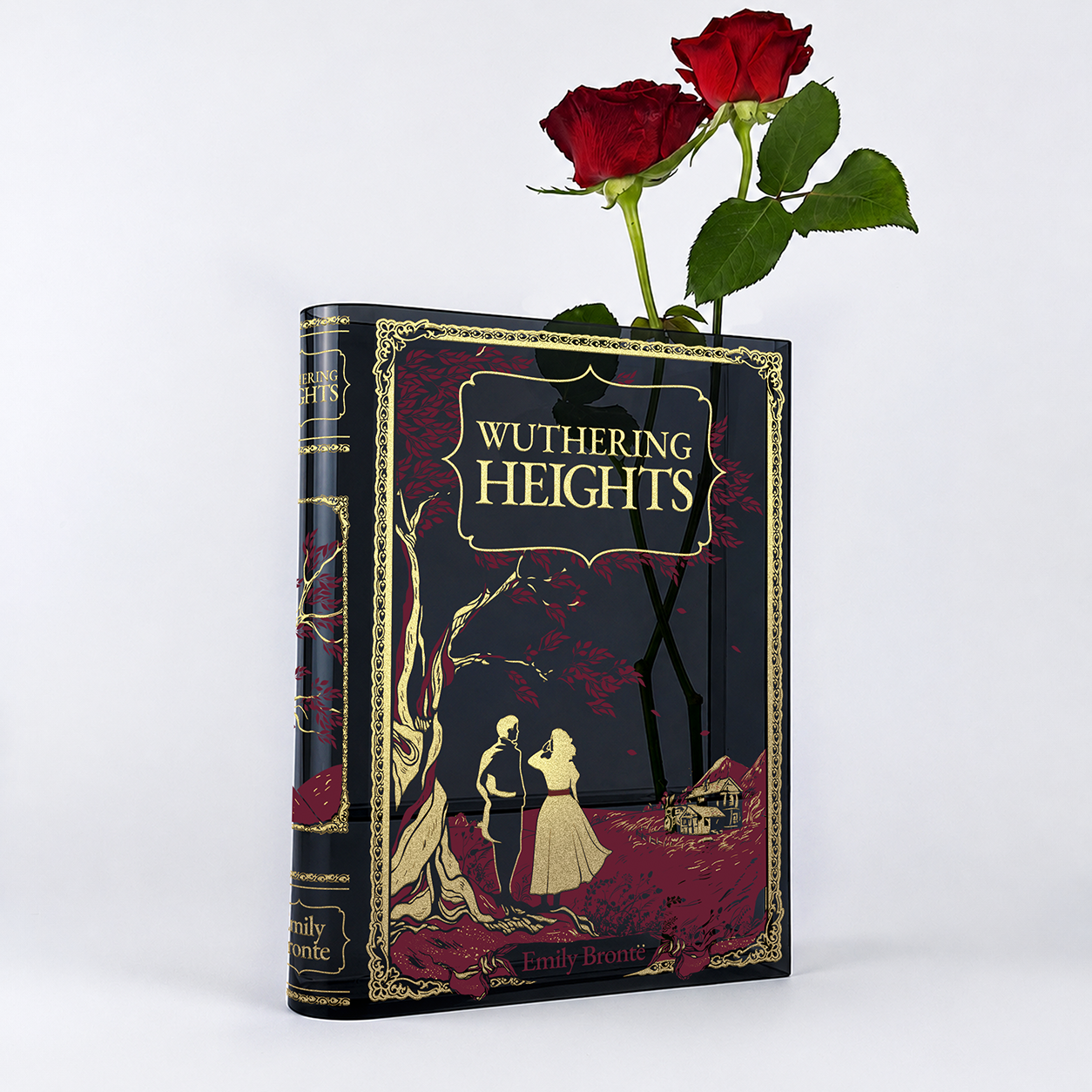 Wuthering Heights Smoke Black Acrylic Book Vase | Pre-Order