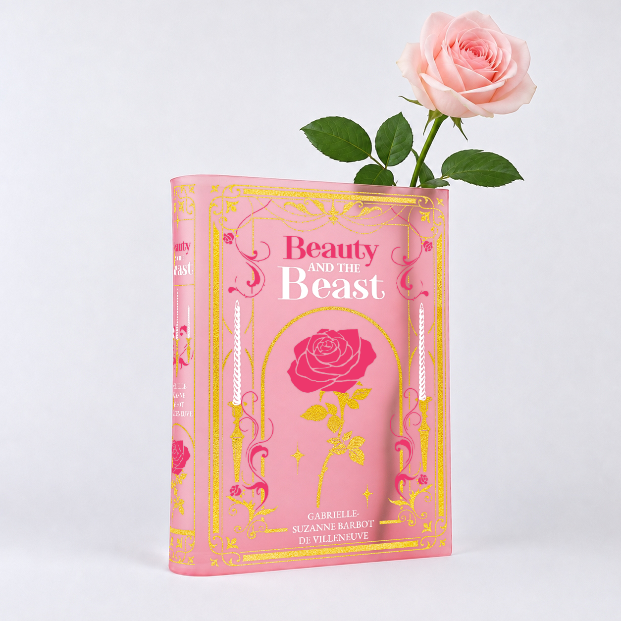 Beauty and The Beast Blush Pink Acrylic Book Vase | Pre-Order