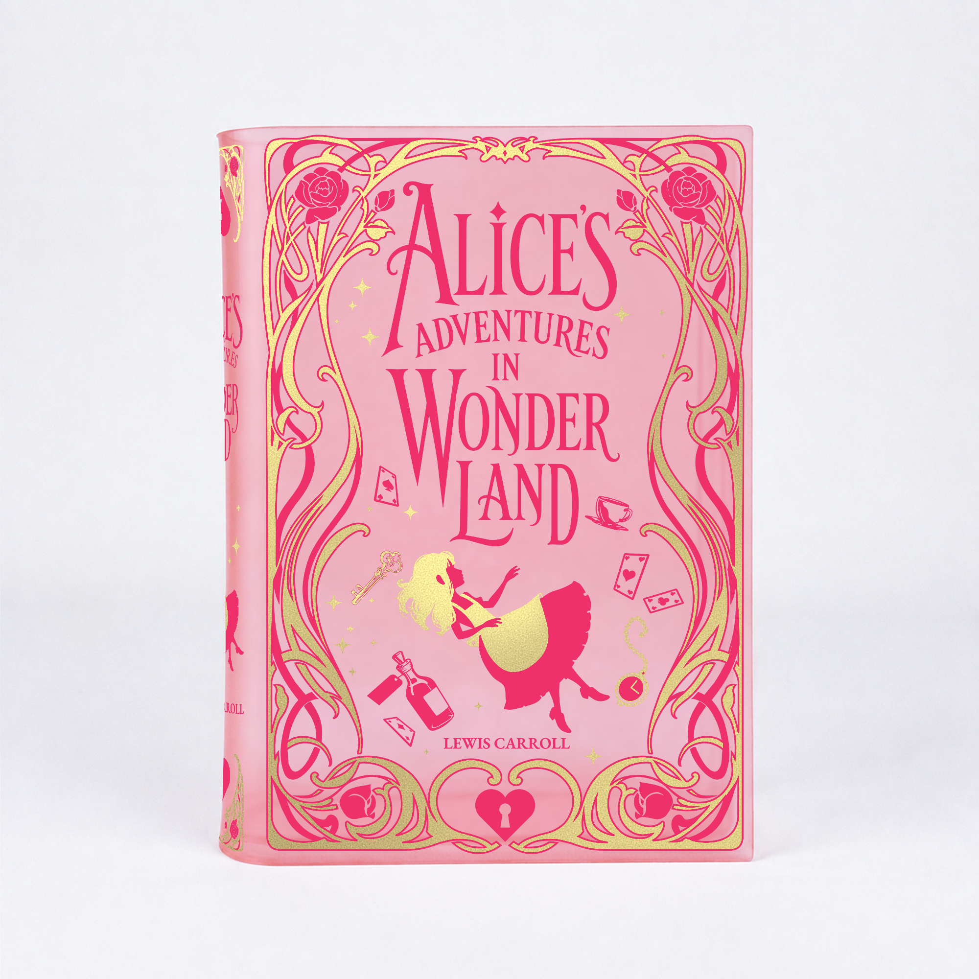 Alice's Adventure In Wonderland Blush Pink Acrylic Book Vase | Pre-Order