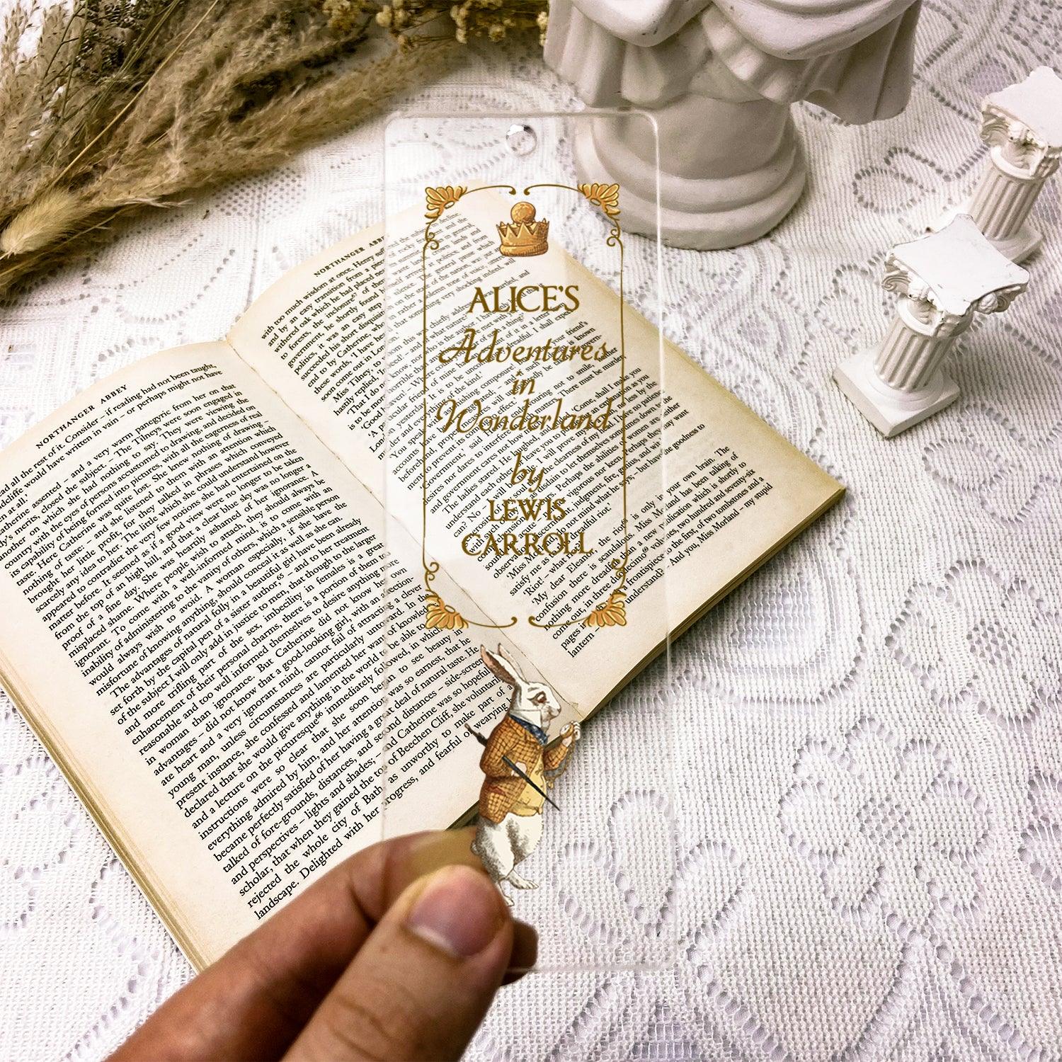 Alice's Adventures in Wonderland Acrylic Bookmark - Biblio Bloom