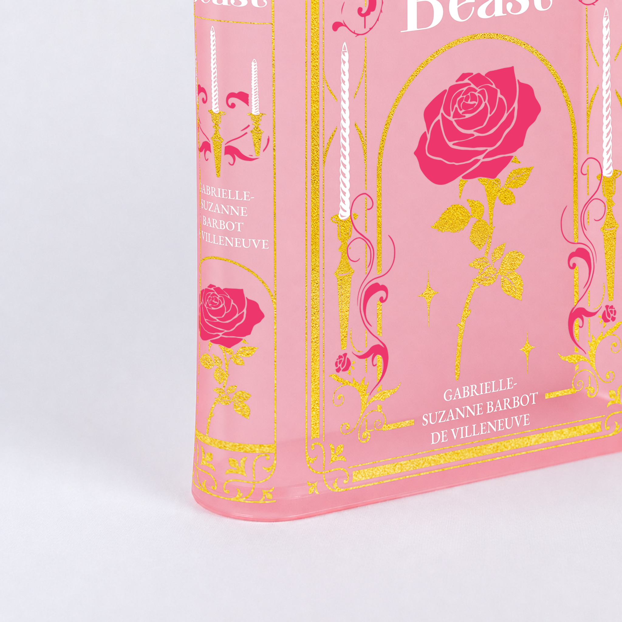 Beauty and The Beast Blush Pink Acrylic Book Vase | Pre-Order