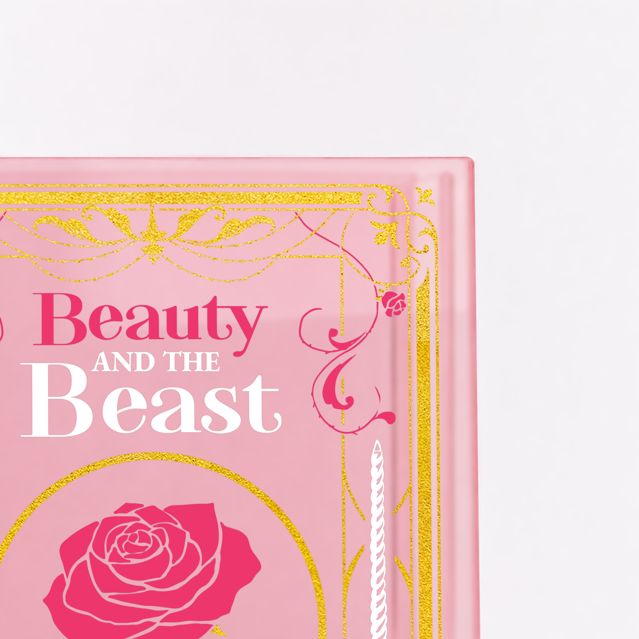 Beauty and The Beast Blush Pink Acrylic Book Vase | Pre-Order