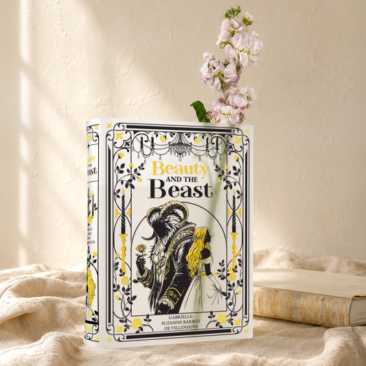 Beauty and the Beast Frosted White Acrylic Book Vase | Pre-Order