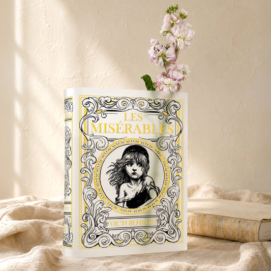 Les Misérables Frosted White Acrylic Book Vase | Pre-Order
