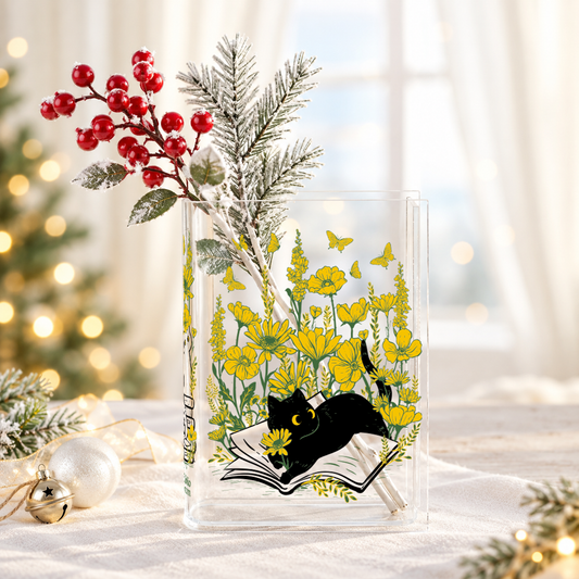 Cat Acrylic Book Vase