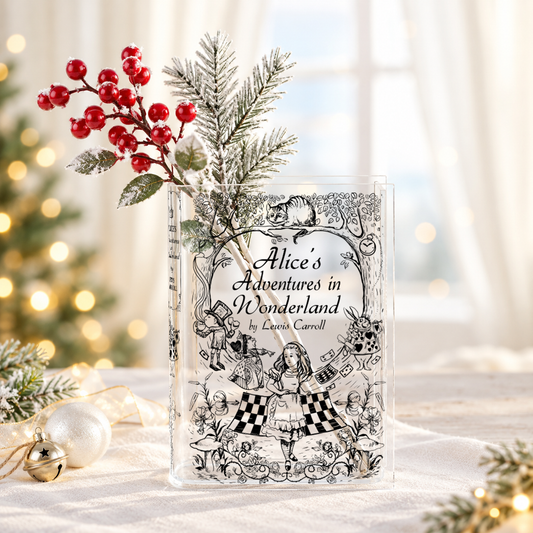 Alice in Wonderland Acrylic Book Vase - II