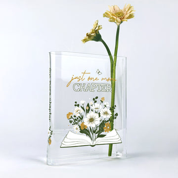 Just One More Chapter Acrylic Book Vase