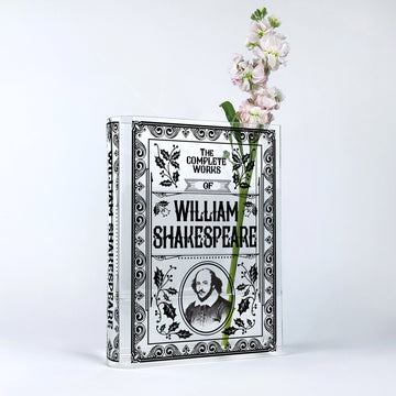 The Complete Works of William Shakespeare Acrylic Book Vase