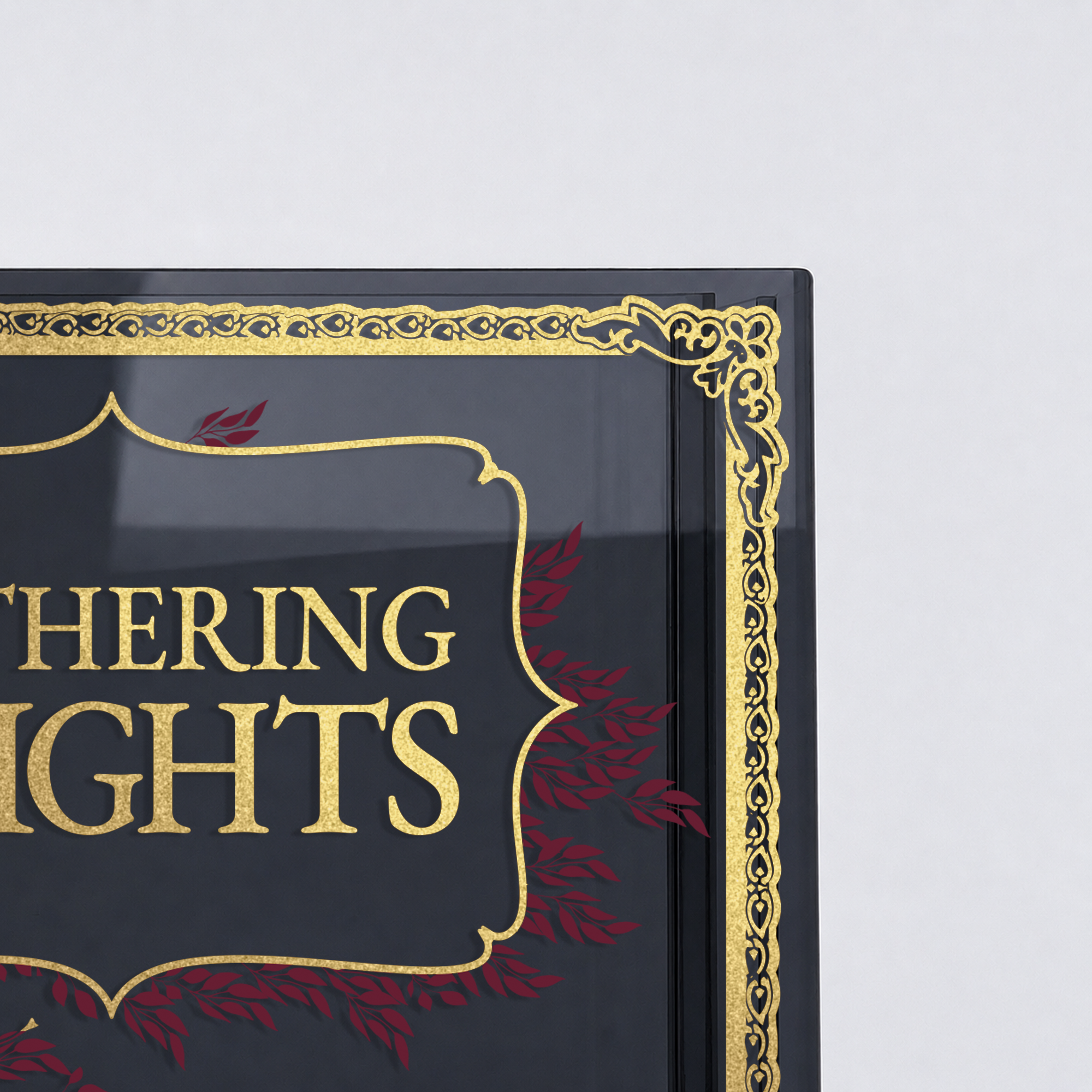 Wuthering Heights Smoke Black Acrylic Book Vase | Pre-Order