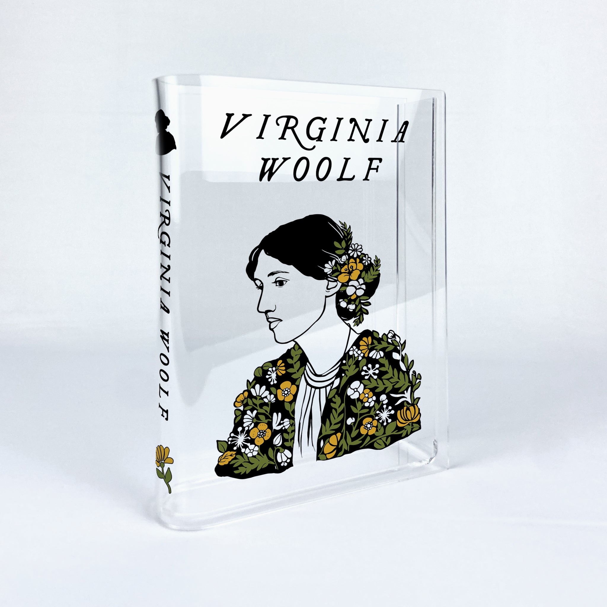 Virginia Woolf Acrylic Book Vase