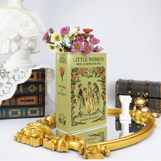 Little Women Ceramic Book Vase