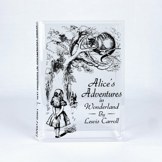 Alice's Adventures in Wonderland Acrylic Book Vase - Biblio Bloom