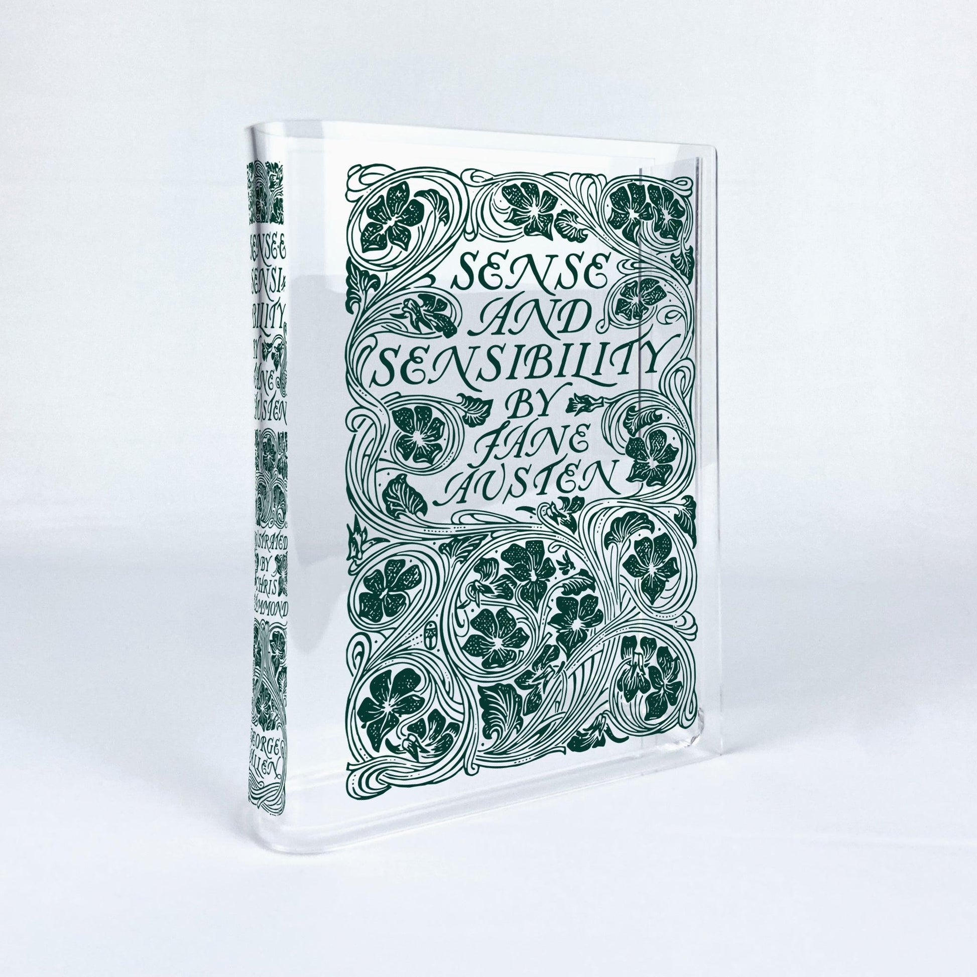 Sense and Sensibility Acrylic Book Vase - Biblio Bloom