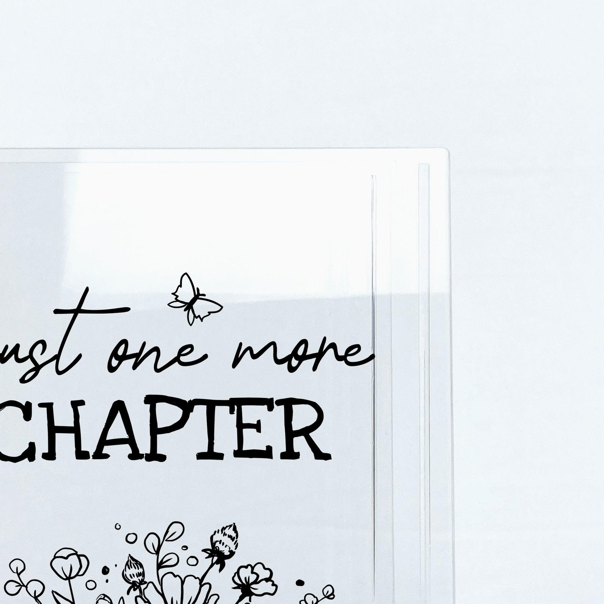 Just One More Chapter Acrylic Book Vase - Biblio Bloom