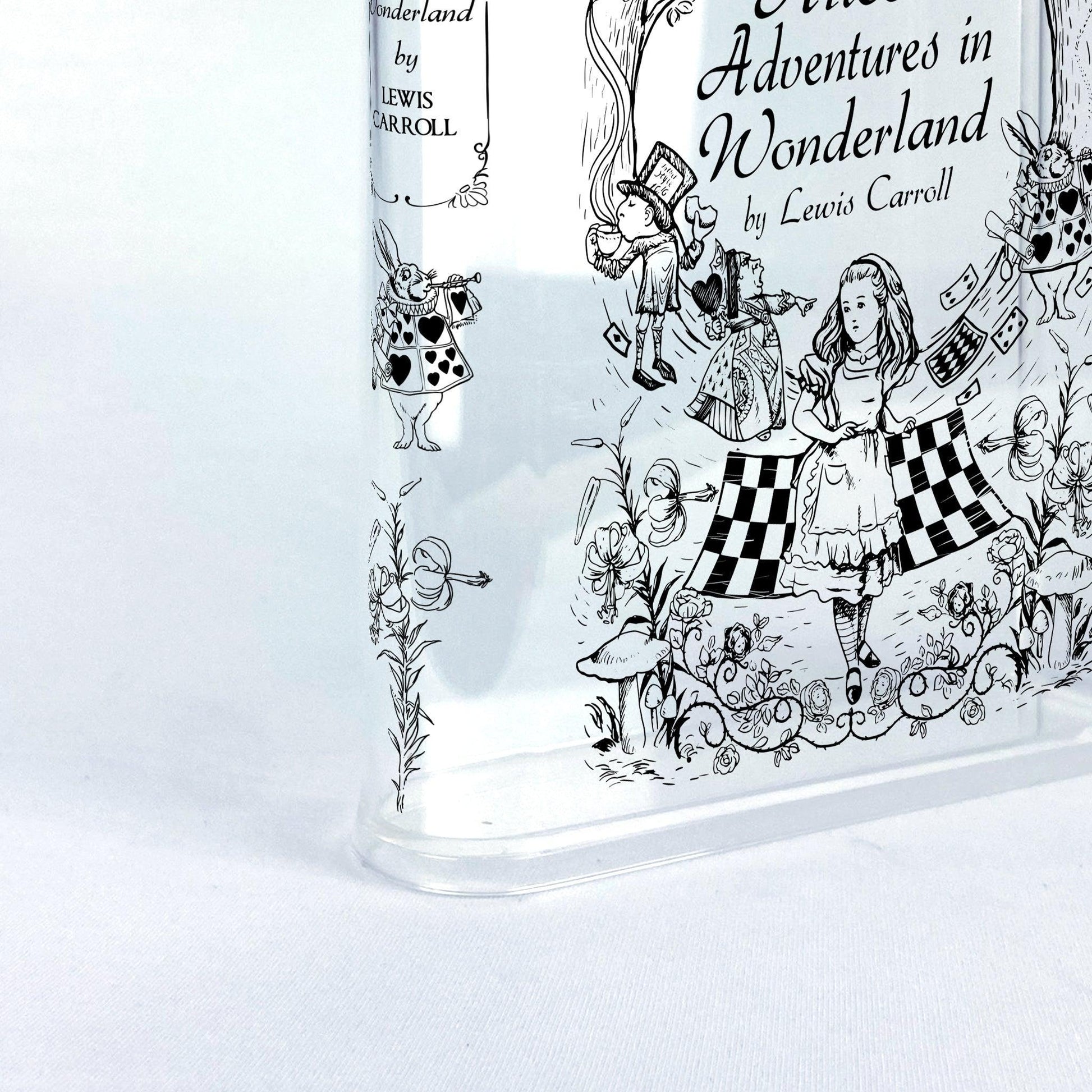 Alice's Adventures in Wonderland Acrylic Book Vase - II - Biblio Bloom