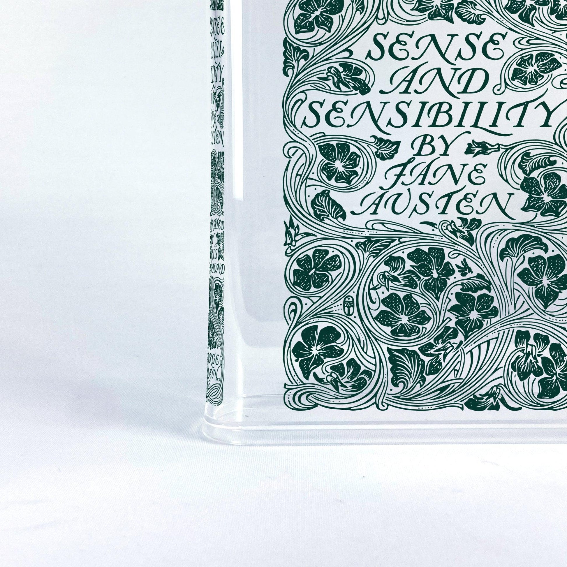 Sense and Sensibility Acrylic Book Vase - Biblio Bloom