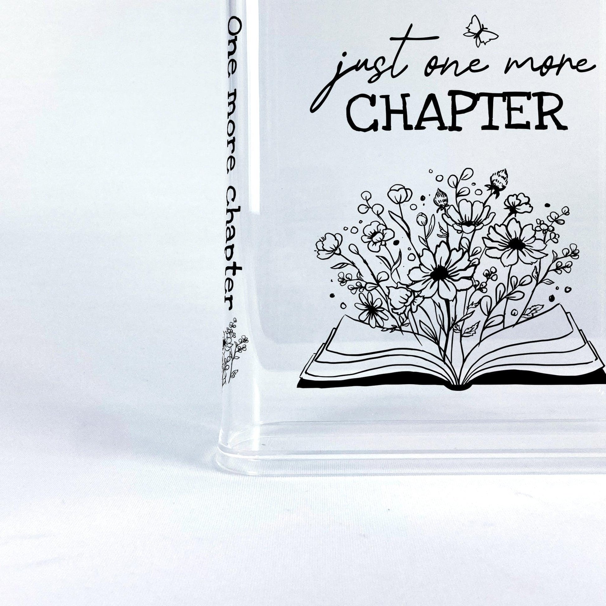 Just One More Chapter Acrylic Book Vase - Biblio Bloom
