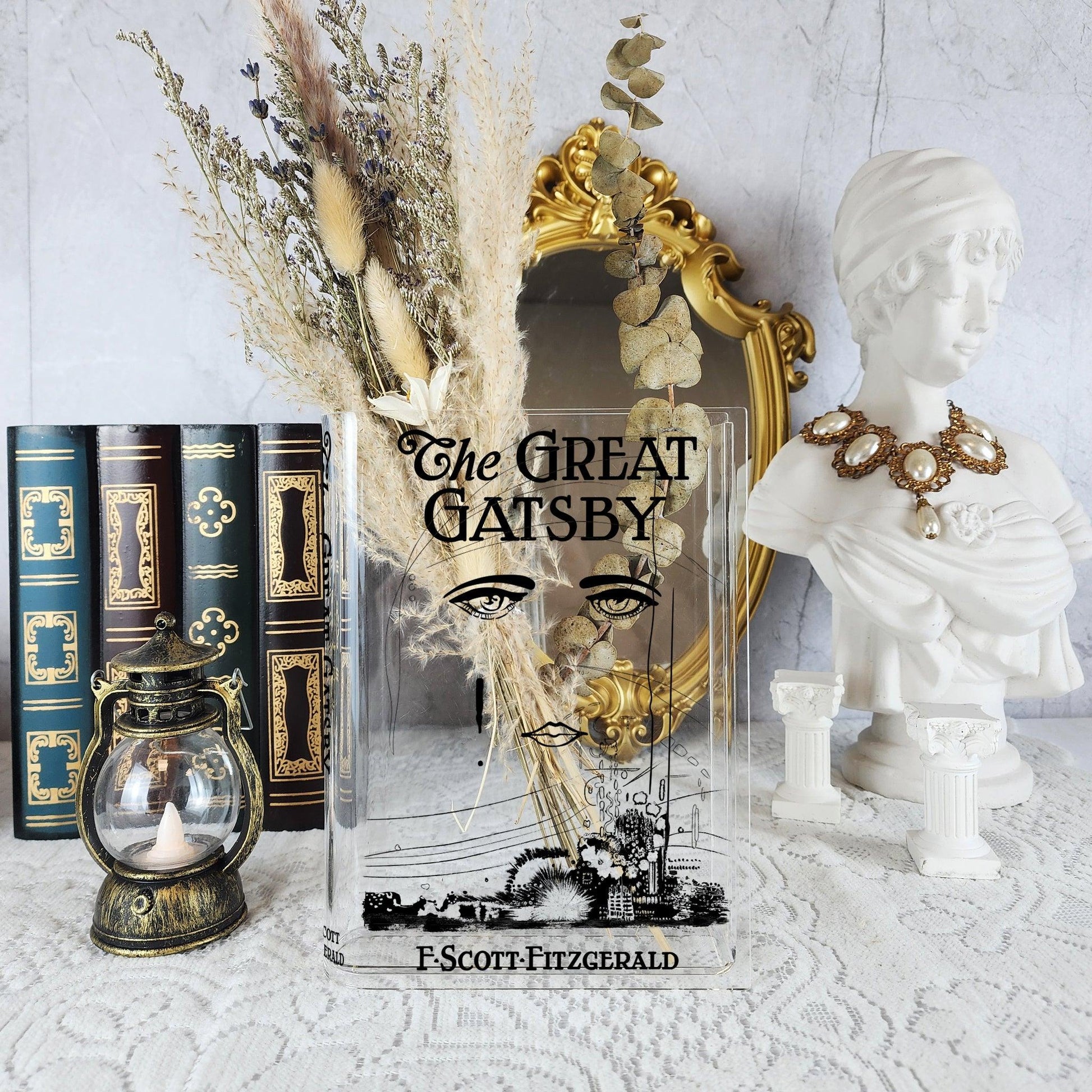 The Great Gatsby Acrylic Book Vase - Biblio Bloom