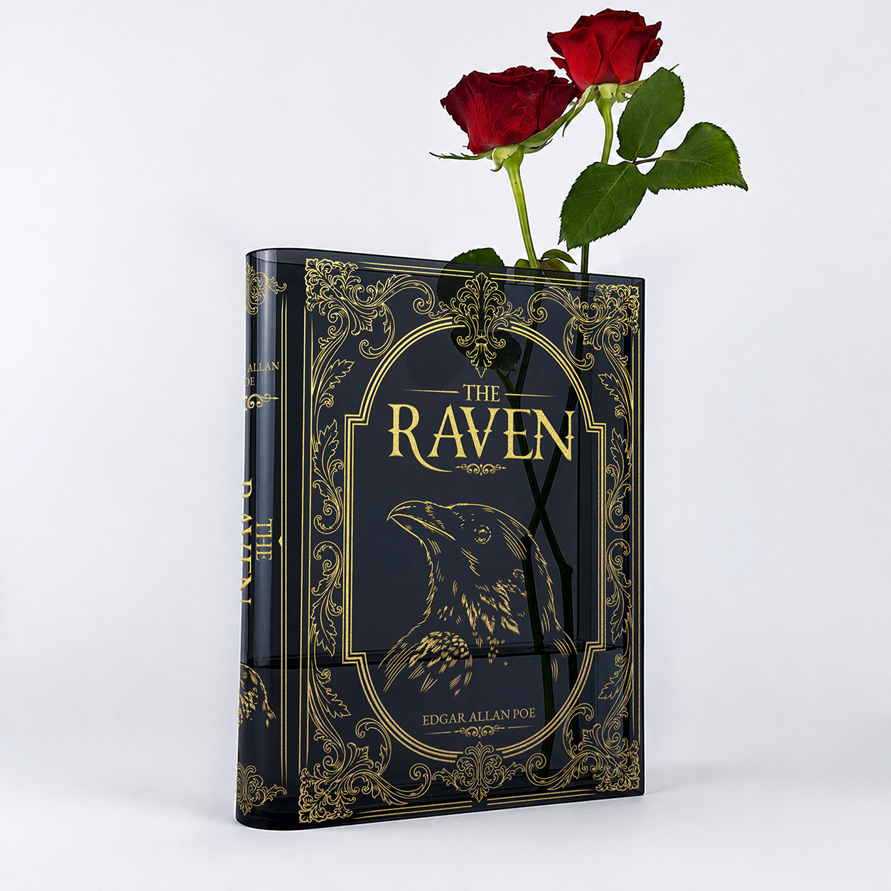 The Raven Smoke Black Acrylic Book Vase | Pre-Order